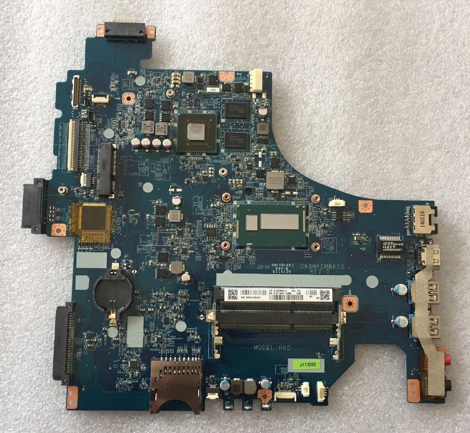 Sony VAIO SVF15 Motherboard mit I5-4200U CPU DDR3 GT740M DA0HKDMB6D0 A1971744A